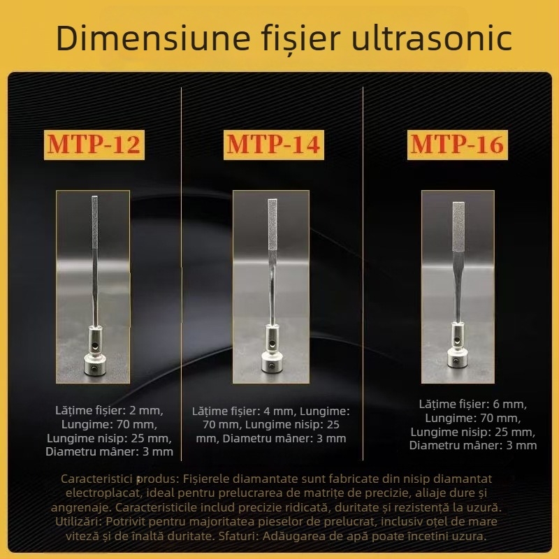 Unealtă ultrasonică pentru fișe MTP120, șlefuire pneumatică alternativă pentru fișiere din aliaj mic, matrițe, polisare