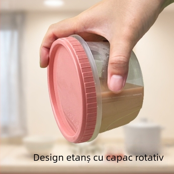 Cupe de supă de unică folosință cu capac răsucibil, din PP, bol de supă din plastic pentru takeaway, rezistent la microunde