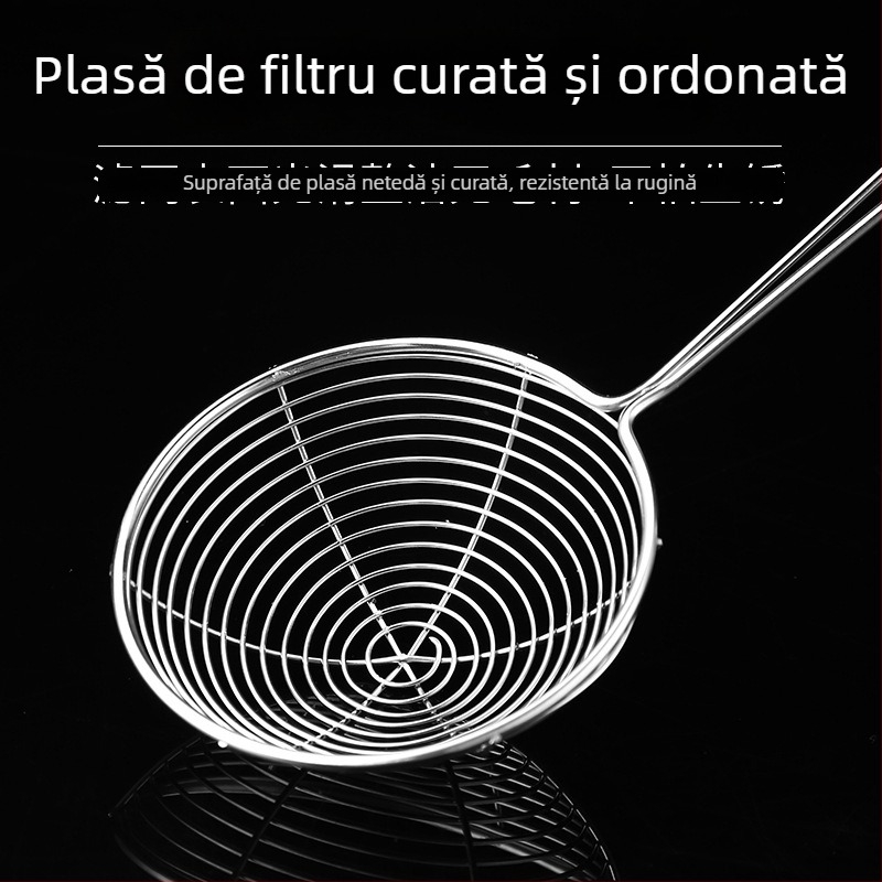 Sită din oțel inoxidabil pentru ceai cu perle (boba), mâner extensibil, filtru cu plasă mare pentru oală