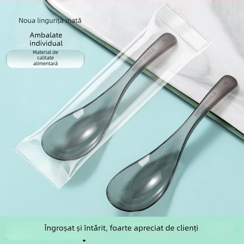 Linguri de supă de unică folosință, ambalate individual, de calitate alimentară, pentru livrări la pachet și fast-food, îngroșate și întărite