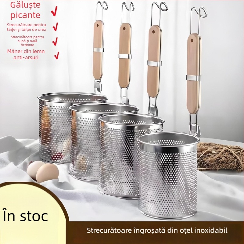 Coș perforat din oțel inoxidabil pentru Malatang, paste și prăjire – Bucătărie comercială