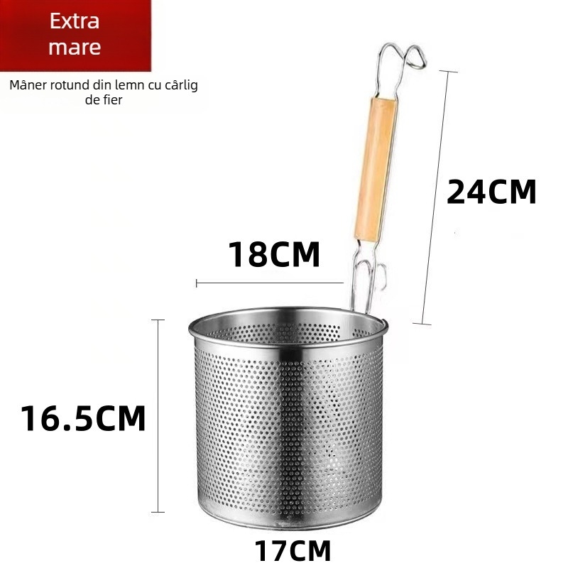 Coș perforat din oțel inoxidabil pentru Malatang, paste și prăjire – Bucătărie comercială
