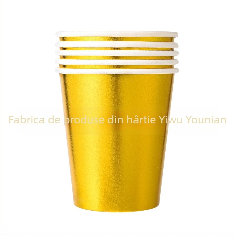 Pahar de hârtie irizant, curcubeu, 9 oz, pentru petreceri
