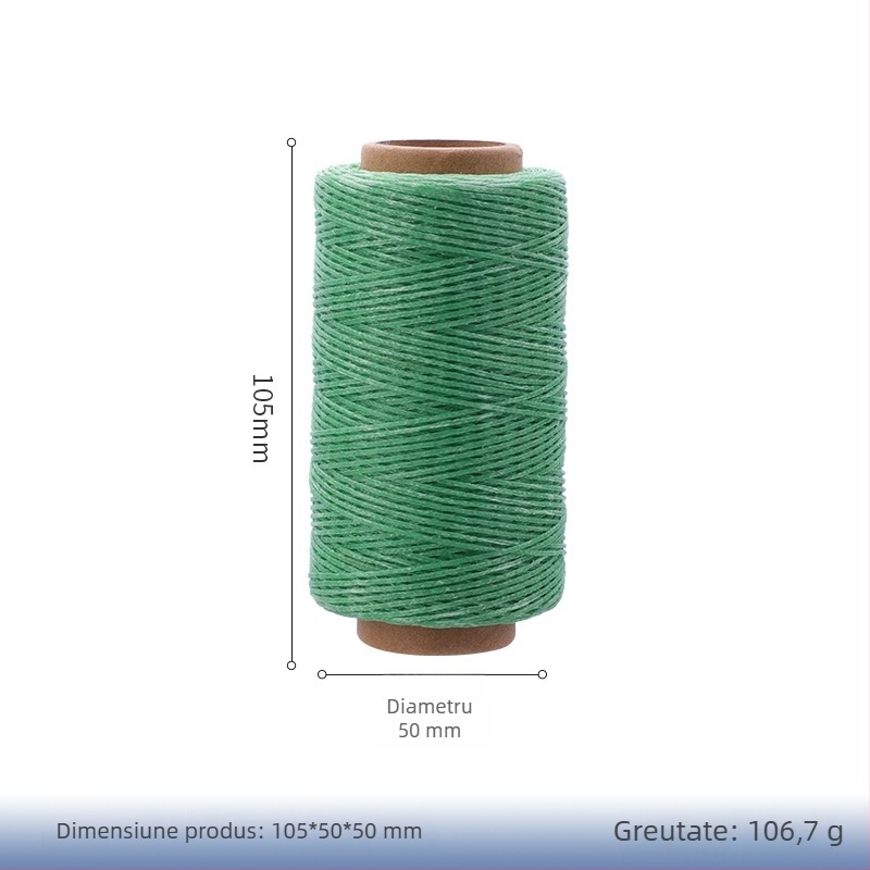 Ață plată cerată pentru piele, 200 m, cusut manual