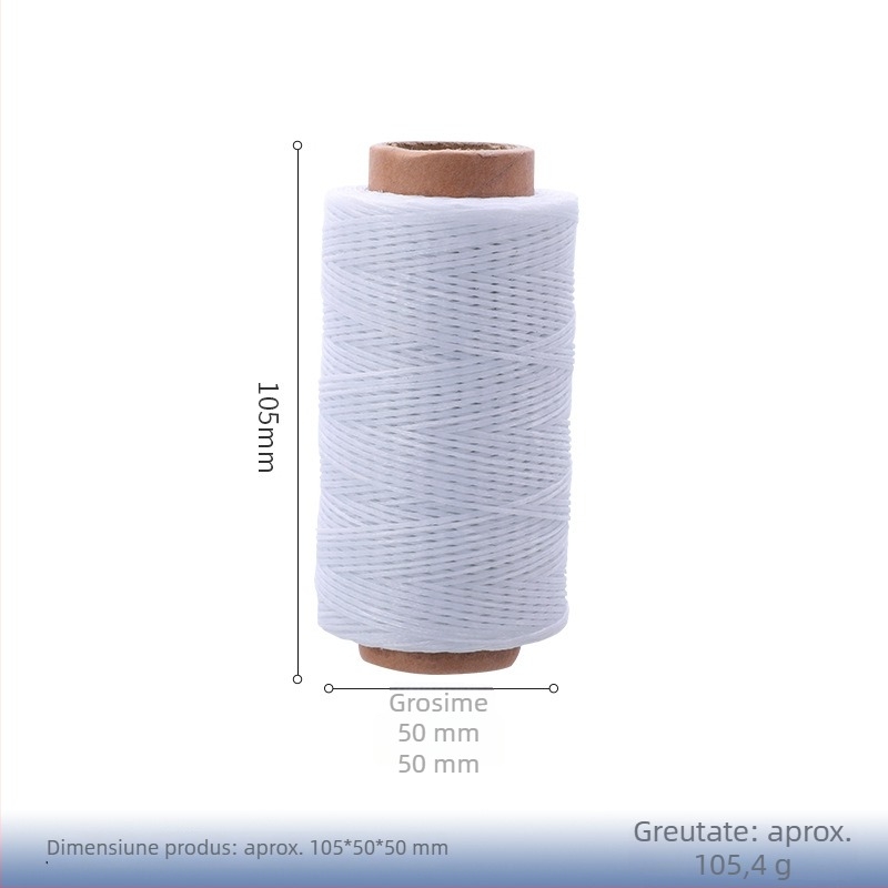 Ață plată cerată pentru piele, 200 m, cusut manual