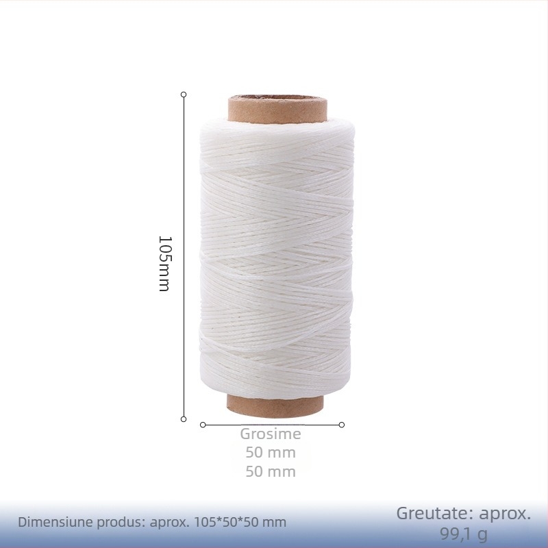 Ață plată cerată pentru piele, 200 m, cusut manual