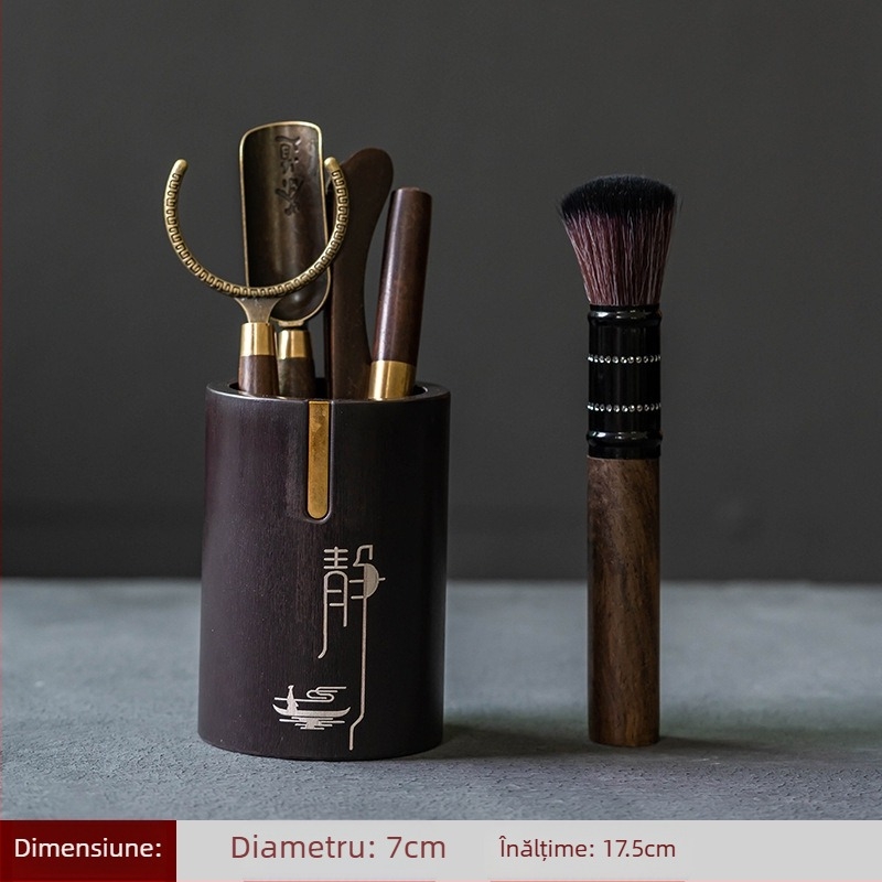 Set de ceremonie a ceaiului din bakelit cu șase domni — accesorii pentru ceai kung fu și unelte pentru masă de ceai