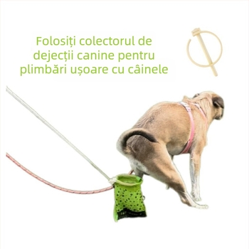 Colector de fecale pentru câini, fără a te apleca, pentru exterior