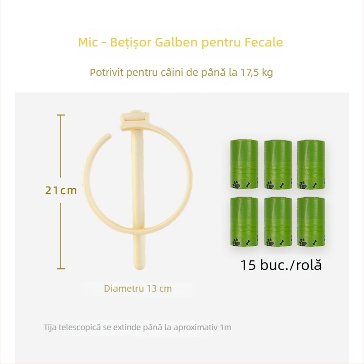 Colector de fecale pentru câini, fără a te apleca, pentru exterior