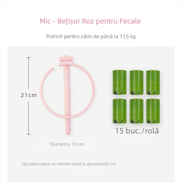 Colector de fecale pentru câini, fără a te apleca, pentru exterior