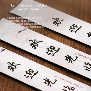 Set de husă pentru bețe de mâncare de unică folosință, cu logo personalizat pentru hoteluri și restaurante