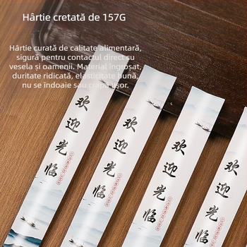 Set de husă pentru bețe de mâncare de unică folosință, cu logo personalizat pentru hoteluri și restaurante