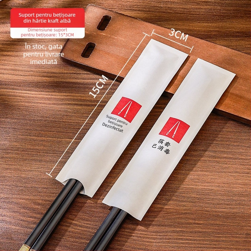 Set de husă pentru bețe de mâncare de unică folosință, cu logo personalizat pentru hoteluri și restaurante
