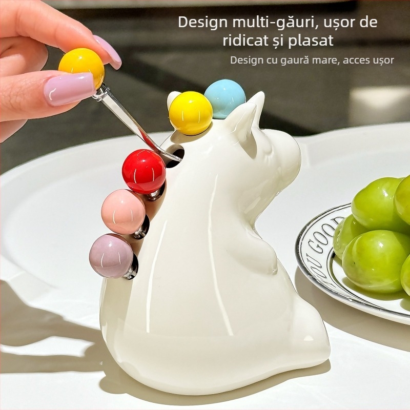 Furculiță pentru fructe din oțel inoxidabil, pentru uz casnic, design elegant, de înaltă calitate, creativ, sigur pentru copii