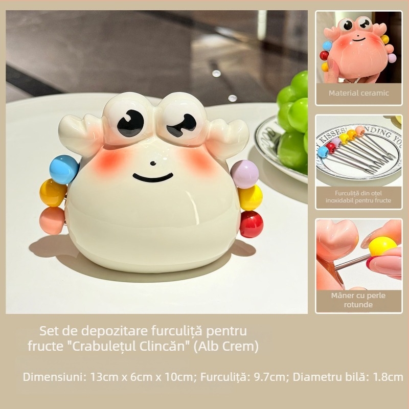 Furculiță pentru fructe din oțel inoxidabil, pentru uz casnic, design elegant, de înaltă calitate, creativ, sigur pentru copii
