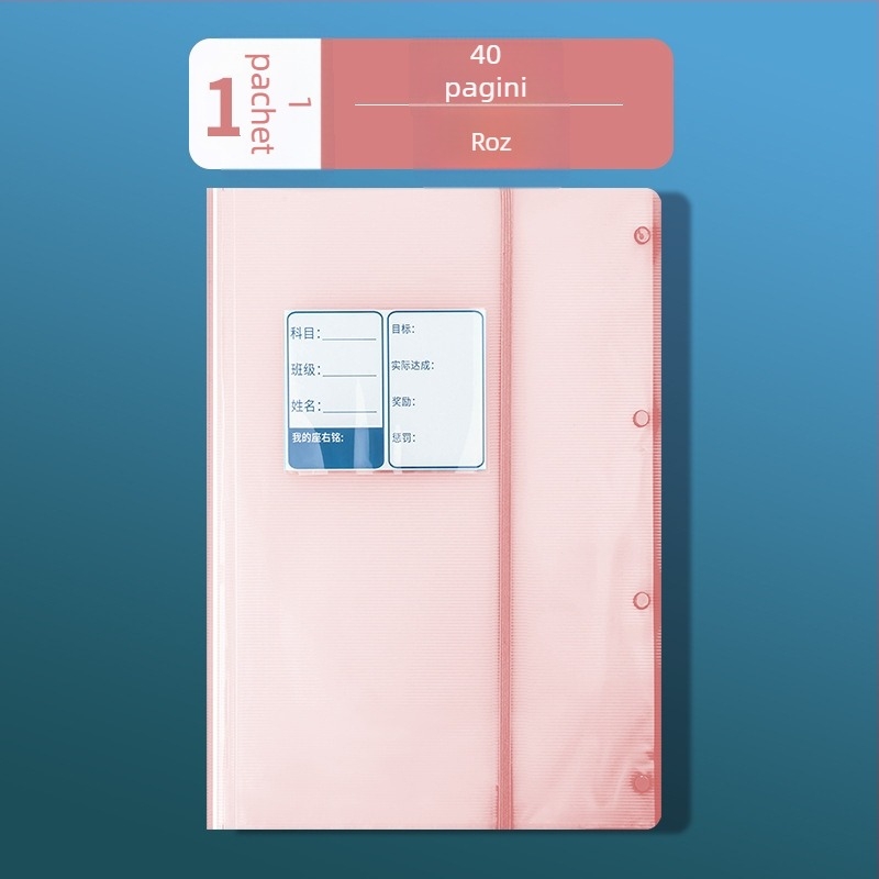 Xibei Youpin caiet A3 PP depozitare pentru lucrări de test și caiet informativ, ecologic, ne-toxic, pentru elevi din învățământ primar și gimnazial, organizator de cupoane de test