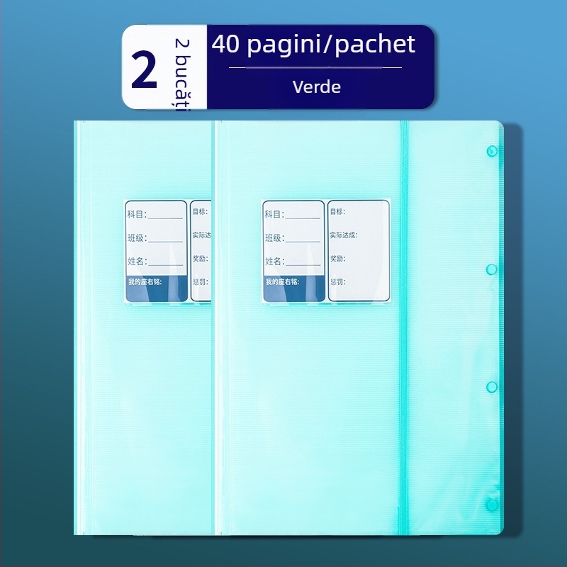 Xibei Youpin caiet A3 PP depozitare pentru lucrări de test și caiet informativ, ecologic, ne-toxic, pentru elevi din învățământ primar și gimnazial, organizator de cupoane de test