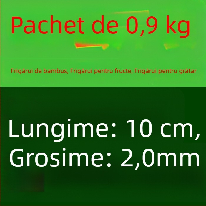 Bețe de fructe din bambus, de unică folosință – bețișoare de fructe cu vârf lung pentru grătar și mâncăruri prăjite