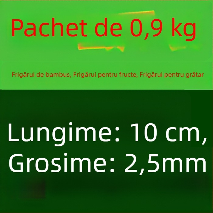Bețe de fructe din bambus, de unică folosință – bețișoare de fructe cu vârf lung pentru grătar și mâncăruri prăjite