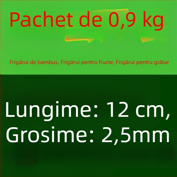 Bețe de fructe din bambus, de unică folosință – bețișoare de fructe cu vârf lung pentru grătar și mâncăruri prăjite
