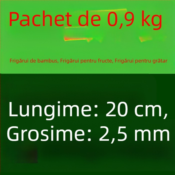 Bețe de fructe din bambus, de unică folosință – bețișoare de fructe cu vârf lung pentru grătar și mâncăruri prăjite