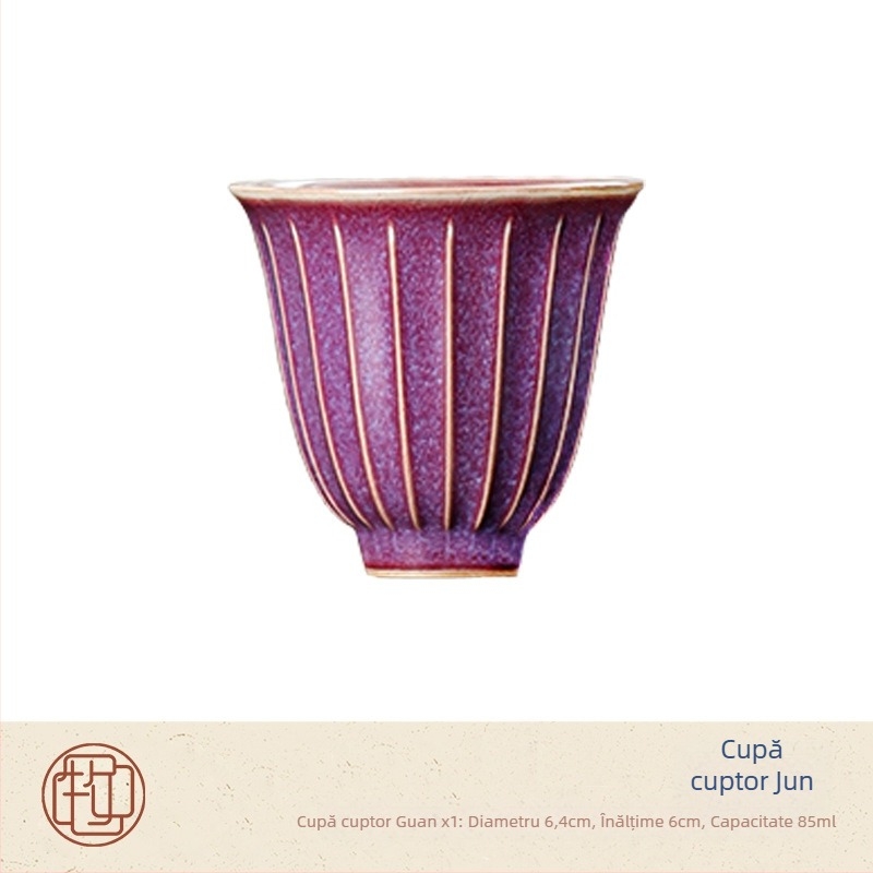 Set de ceai din ceramică Five Famous Kilns, stil chinezesc, set de ceai de lux într-o cutie cadou