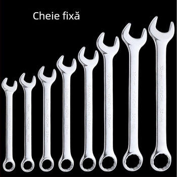 Cheie din două scopuri, cu capete duble, cheie manuală 13 mm, cheie combinată cu deschidere, finisaj oglindit, oțel 45#