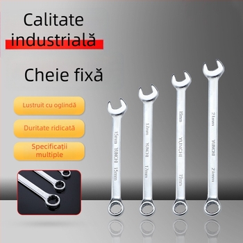 Cheie din două scopuri, cu capete duble, cheie manuală 13 mm, cheie combinată cu deschidere, finisaj oglindit, oțel 45#