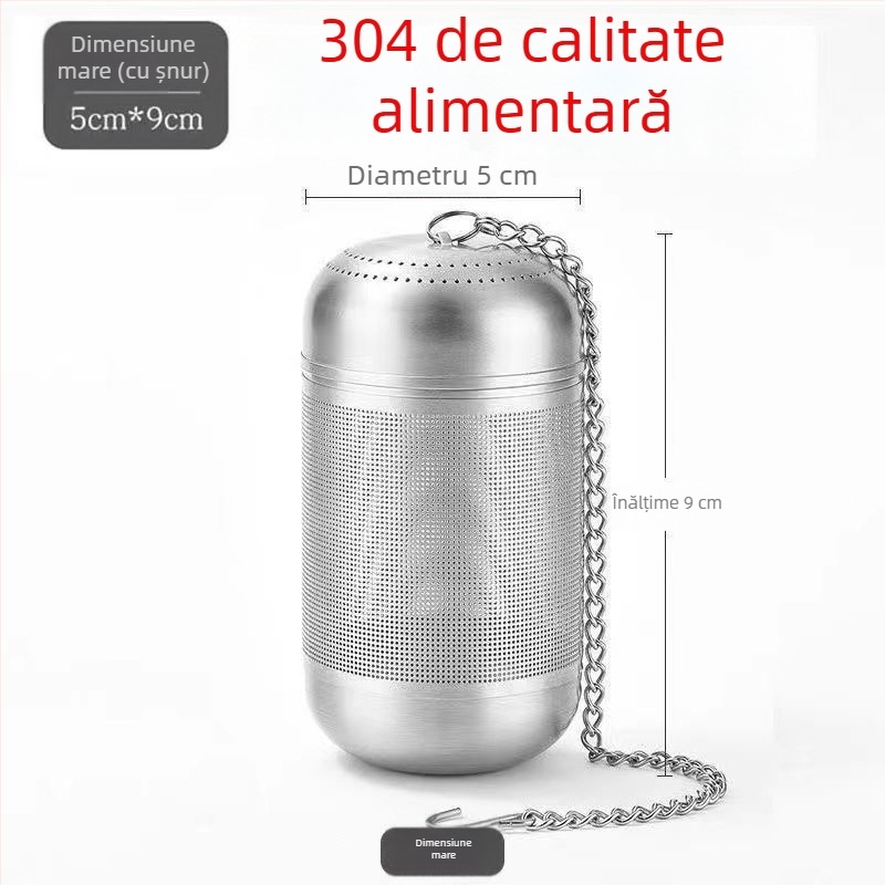 Sită de ceai din oțel inoxidabil 316, calitate alimentară, filtru ultrafin și separator ceai-apă