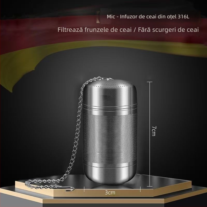 Sită de ceai din oțel inoxidabil 316, calitate alimentară, filtru ultrafin și separator ceai-apă
