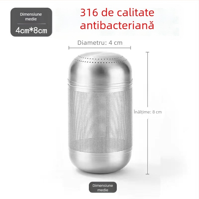 Sită de ceai din oțel inoxidabil 316, calitate alimentară, filtru ultrafin și separator ceai-apă