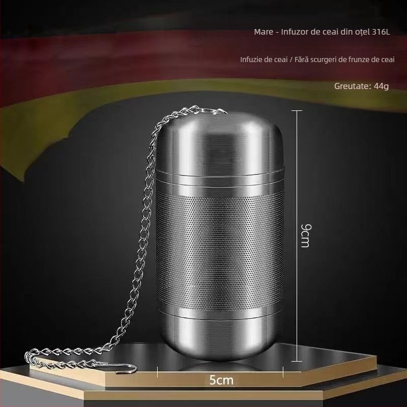 Sită de ceai din oțel inoxidabil 316, calitate alimentară, filtru ultrafin și separator ceai-apă