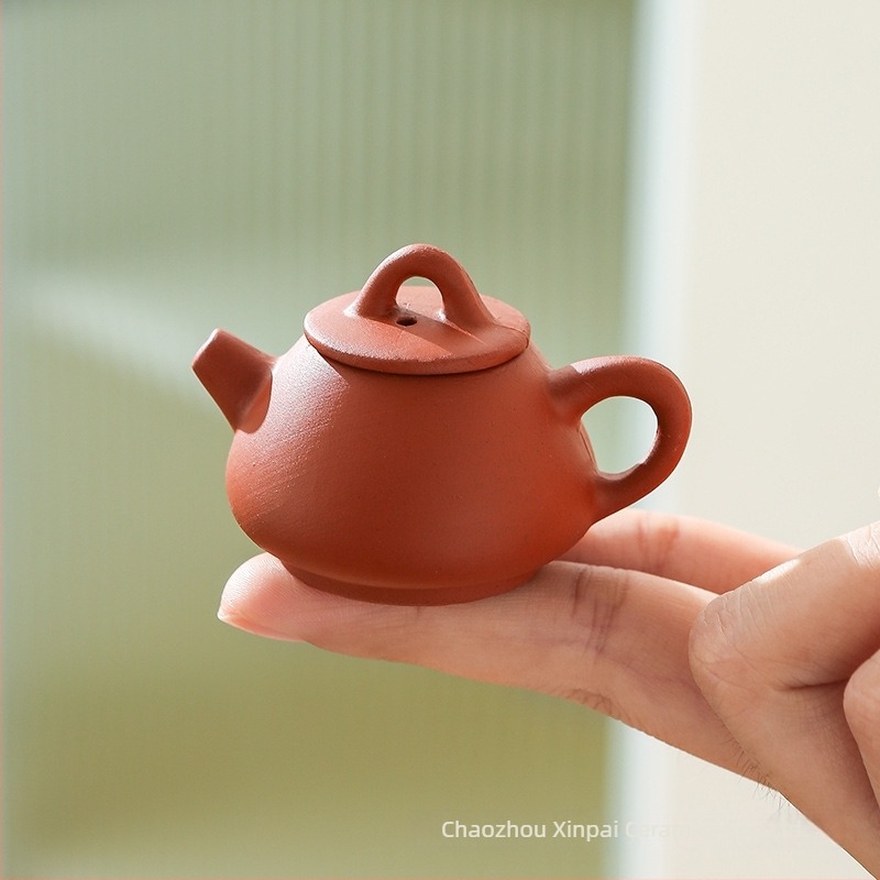 Mini ceainic ceramic cu imprimare a logo-ului, 12 stiluri, capac deschizabil, mâner realizat manual