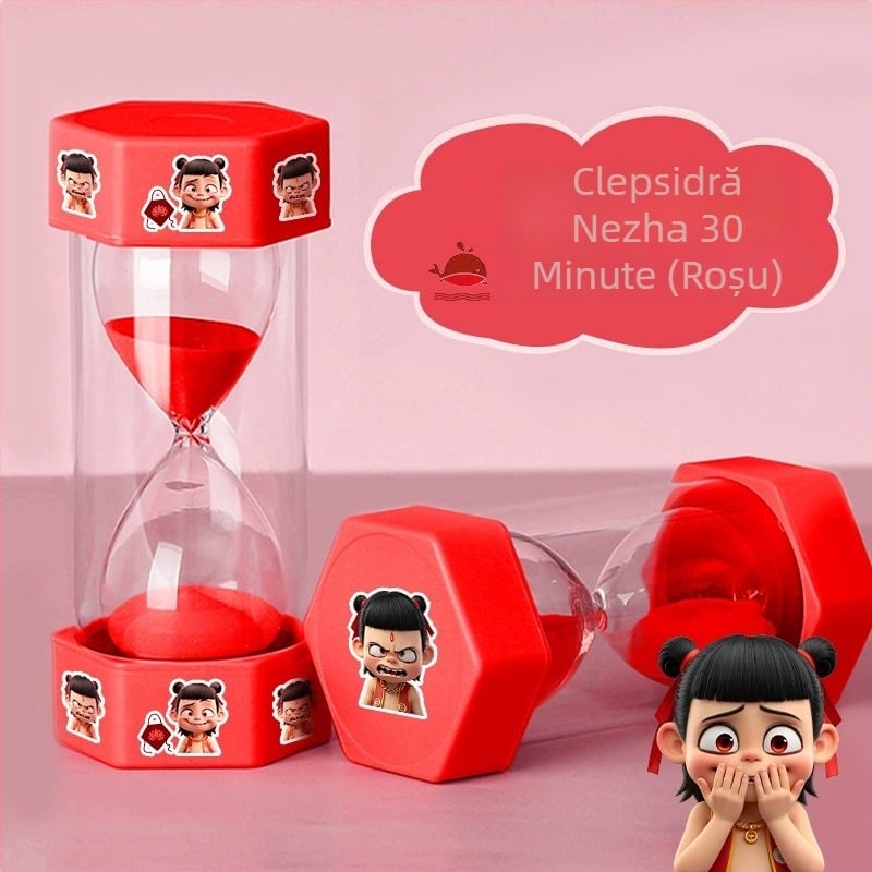 Clepsidră Nezha Ao Bing, suport de birou decorativ din plastic, cadou pentru Ziua Copilului