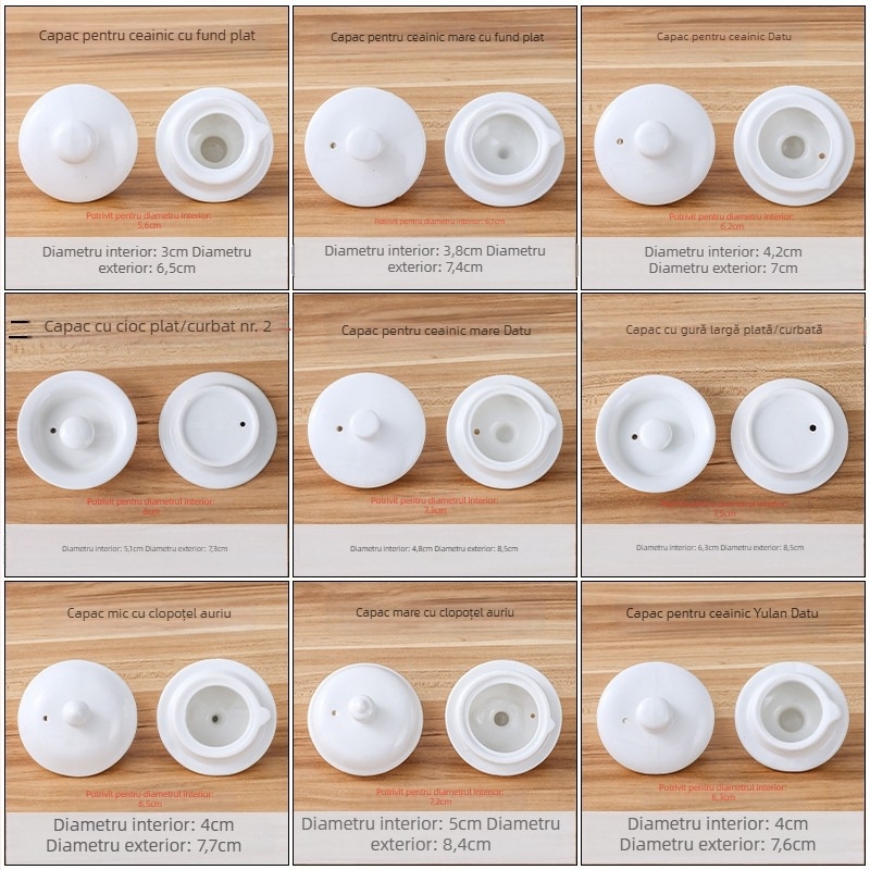 Ceainic din porțelan pentru hoteluri și restaurante, cu filtru, în două dimensiuni, capacitate mare, alb pur, ceramică