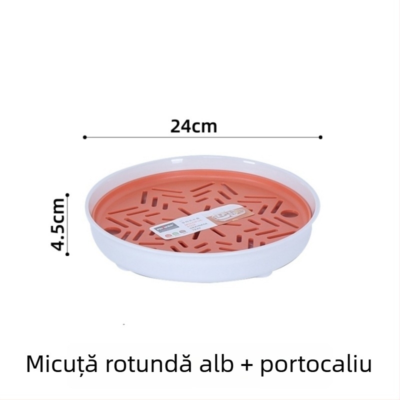 Tavă dublu nivel din plastic pentru scurgere, pentru fructe și ceai, tavă mare pentru bucătărie și living