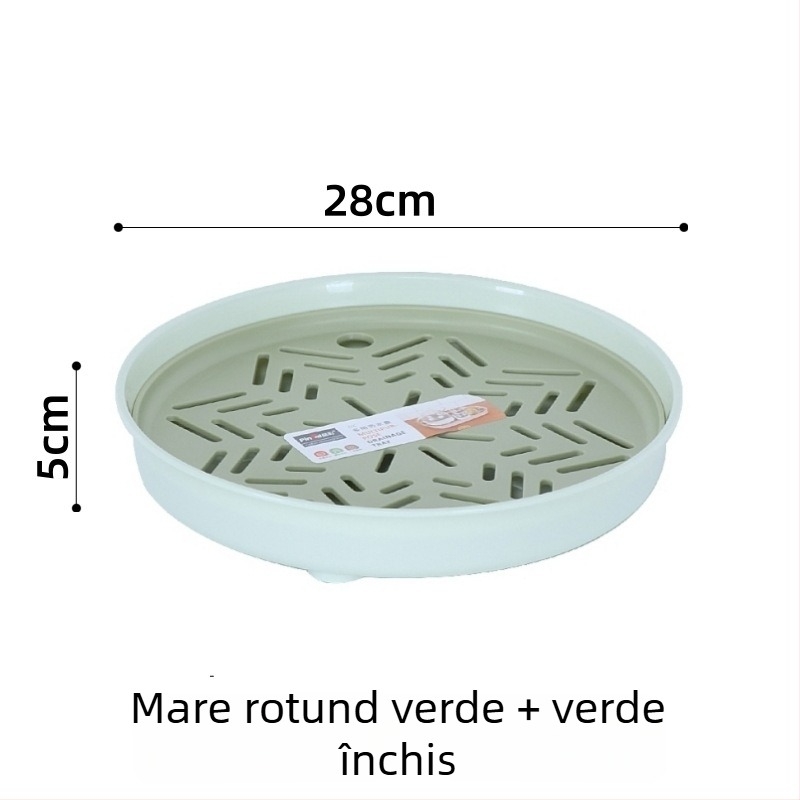 Tavă dublu nivel din plastic pentru scurgere, pentru fructe și ceai, tavă mare pentru bucătărie și living