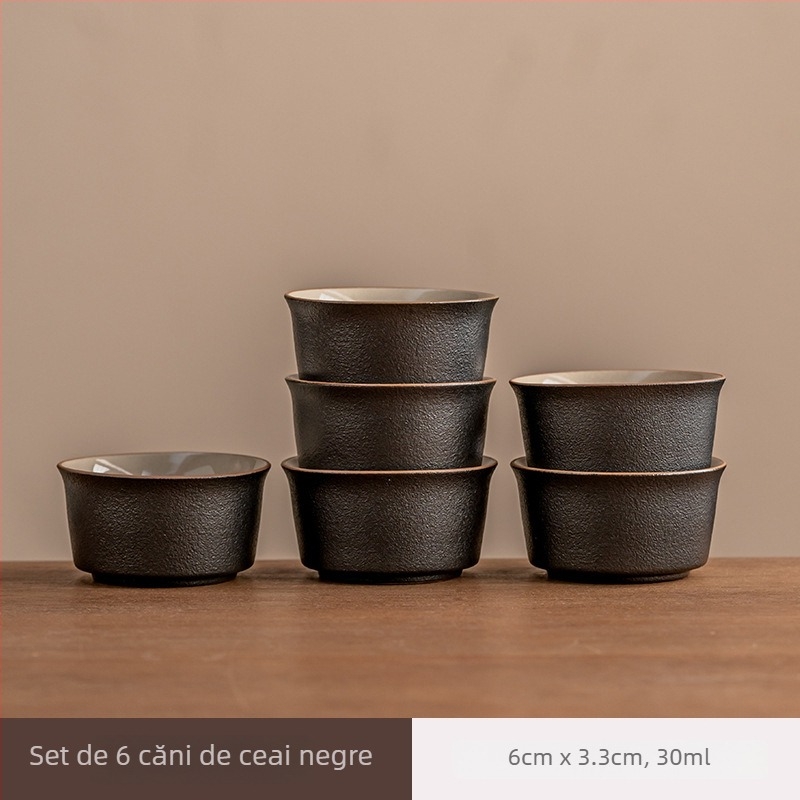 Ceainic nou din ceramică roșie, cu mâner, stil retro pentru prepararea ceaiului