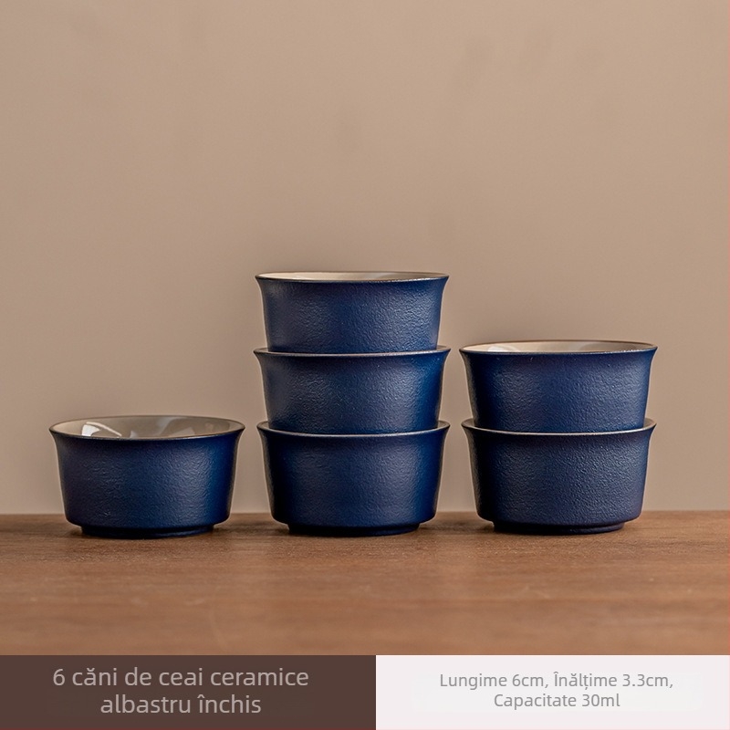 Ceainic nou din ceramică roșie, cu mâner, stil retro pentru prepararea ceaiului