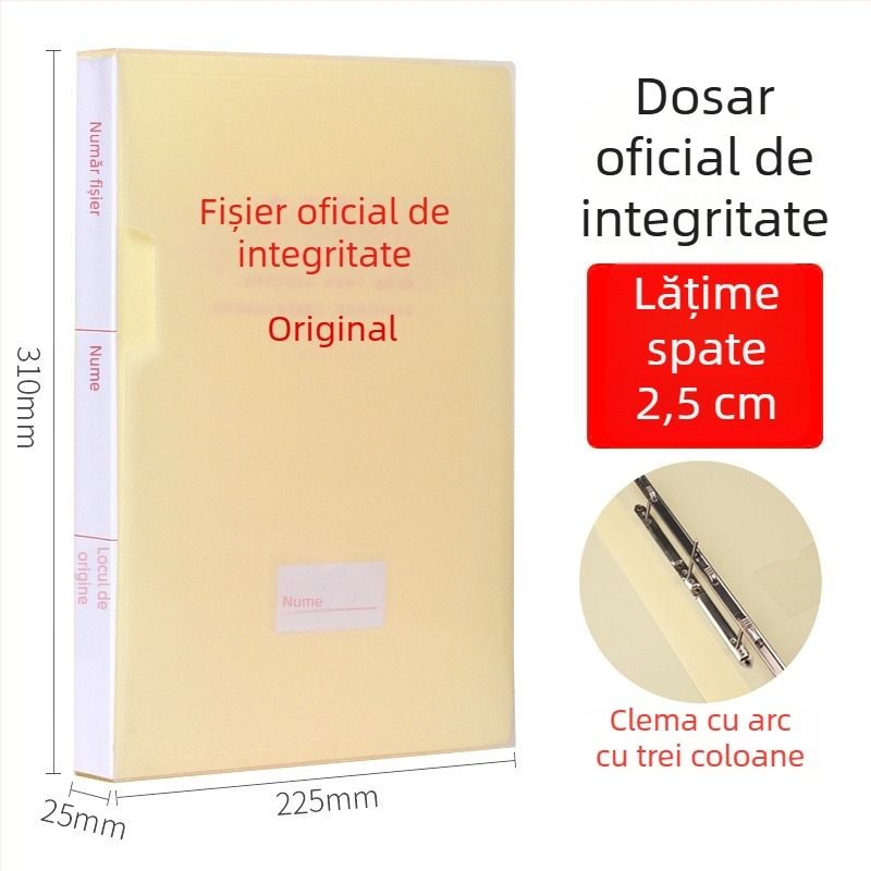 Cutie A4 pentru dosare ale personalului cadrelor, PVC