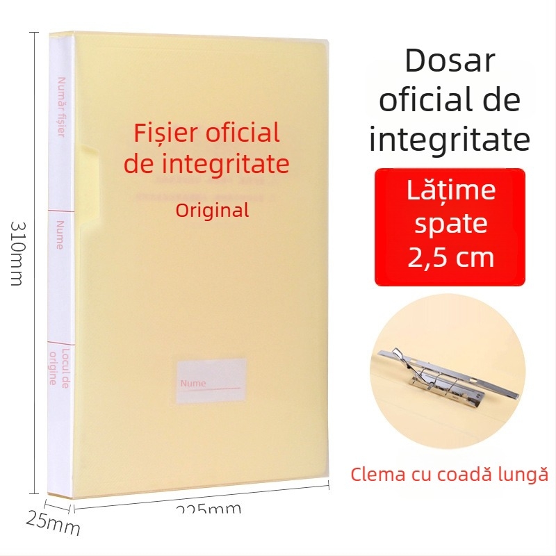 Cutie A4 pentru dosare ale personalului cadrelor, PVC