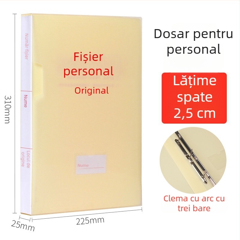 Cutie A4 pentru dosare ale personalului cadrelor, PVC