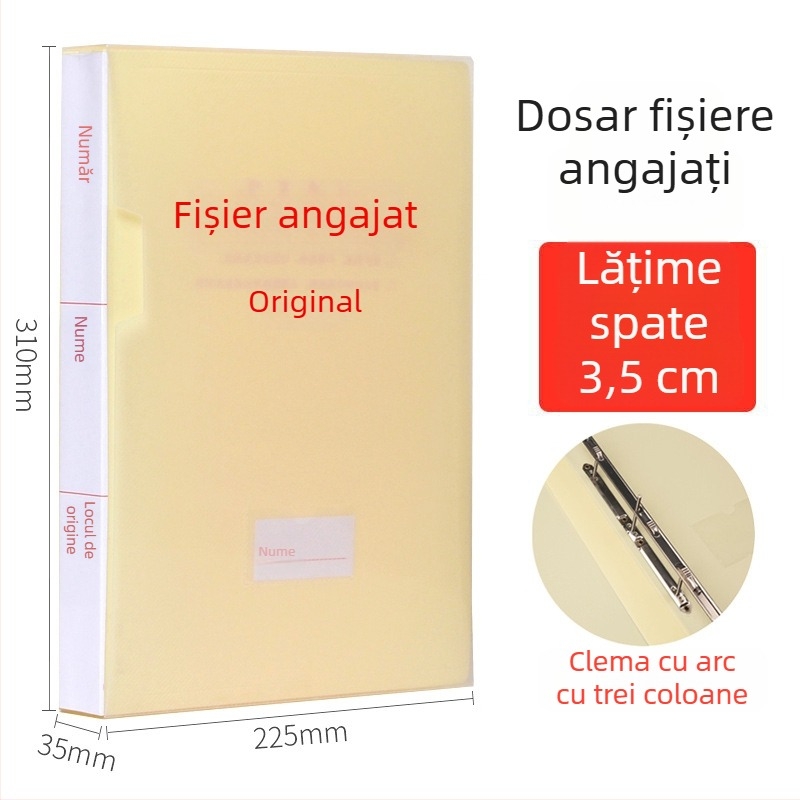 Cutie A4 pentru dosare ale personalului cadrelor, PVC