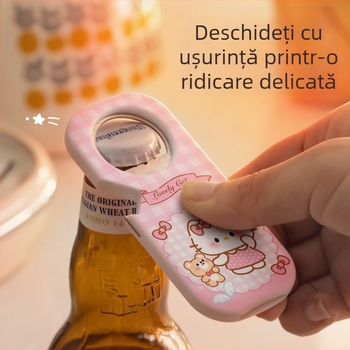 Deschizător magnetic pentru sticle și magnet pentru frigider, deschizător pentru bere și capace de sodă, instrument de bucătărie drăguț