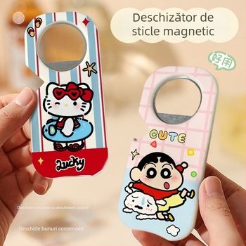Deschizător magnetic pentru sticle și magnet pentru frigider, deschizător pentru bere și capace de sodă, instrument de bucătărie drăguț