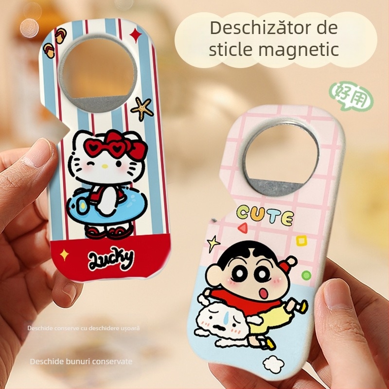 Deschizător magnetic pentru sticle și magnet pentru frigider, deschizător pentru bere și capace de sodă, instrument de bucătărie drăguț