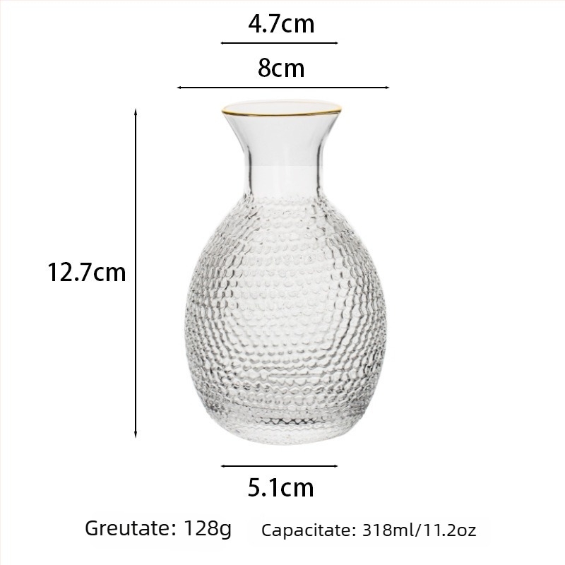 Set de pahare din sticlă pentru sake cu încălzitor, în stil japonez, cană de sake și pahare
