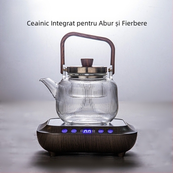 Rong shan tang ceainic din borosilicat înalt pentru ceai cu flori, pentru fierbere și infuzare, rezistent la temperaturi, compatibil cu plita ceramică electrică
