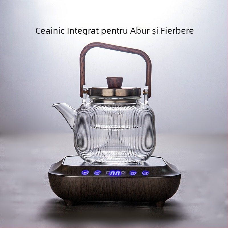 Rong shan tang ceainic din borosilicat înalt pentru ceai cu flori, pentru fierbere și infuzare, rezistent la temperaturi, compatibil cu plita ceramică electrică