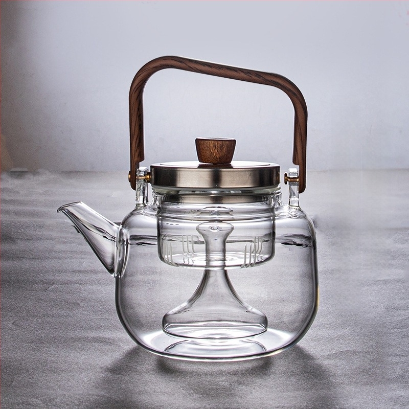 Rong shan tang ceainic din borosilicat înalt pentru ceai cu flori, pentru fierbere și infuzare, rezistent la temperaturi, compatibil cu plita ceramică electrică